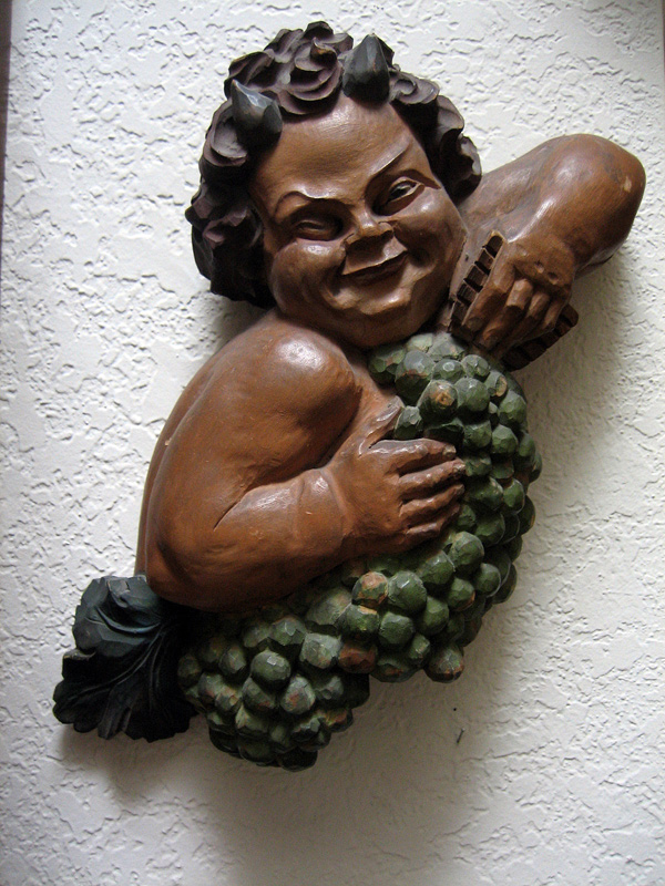 Bacchus Wood Carving