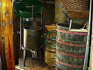 large photo of vintage Portuguese grape press