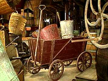 large photo of vintage grape transfer cart (wagon)