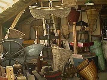 large photo of vintage wine harvest baskets