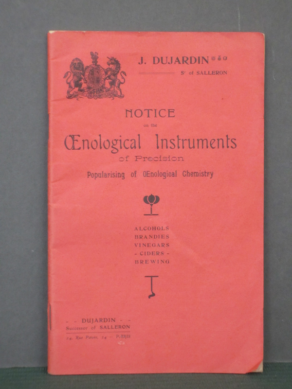 J. Dujardin Oenological Instruments Catalogue